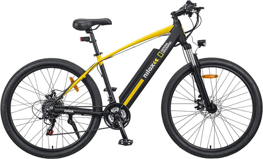 , E-Bike X6 National Geographic, Bici Elettrica a Pedalata Assistita, Motore Brushless High Speed 250W E Batteria LG 36 V, 10.4 Ah, Pneumatici Da 27.5” X 2.10” E Cambio Shimano 21 Velocità