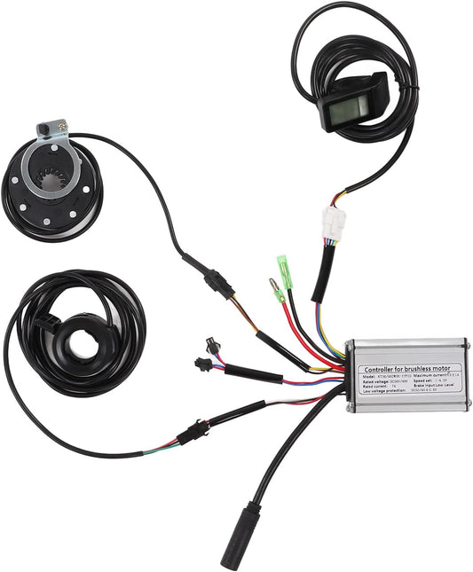 Kit Controller Motore Brushless Bici Elettrica, 36V/48V 250W15A Onda Quadra Bici Elettrica Con Pannello LCD4 130X Acceleratore 8C Sensore Di Assistenza Di Velocità