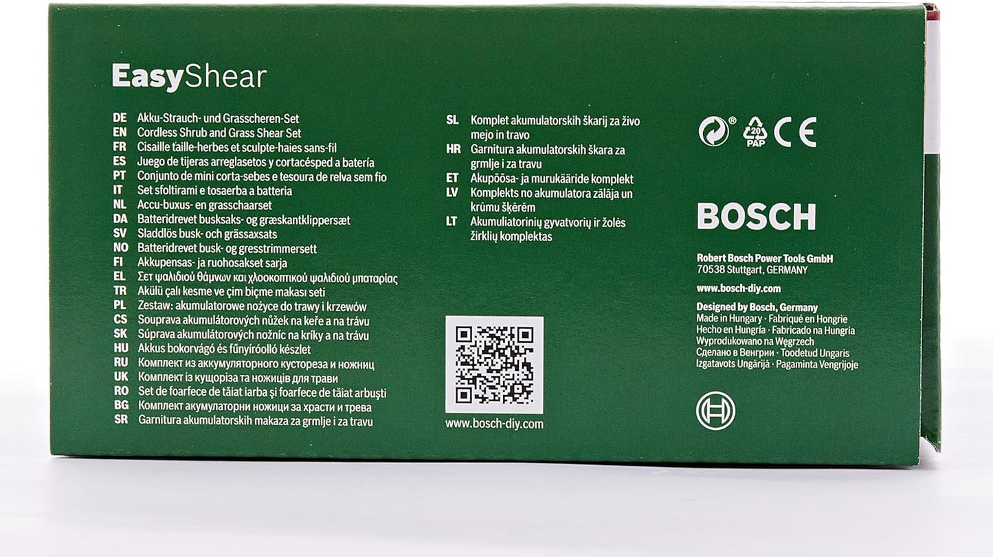 Home and Garden Cesoie Da Giardinaggio Easyshear (Batteria Da 3,6 V Integrata, Durata Batteria: 40 Min, Lunghezza Lame: 12 Cm (Rifilasiepi) / 8 Cm (Per Erba), Confezione in Cartone)