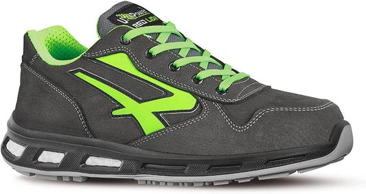 U-Power Red Lion Yoda, Scarpe Antinfortunistiche Unisex, Scarpe Da Ginnastica in Pelle Leggere, Flessibili, Antiperforazione, Con Inserto Infinergy, Con Puntale in Alluminio (Green_42)