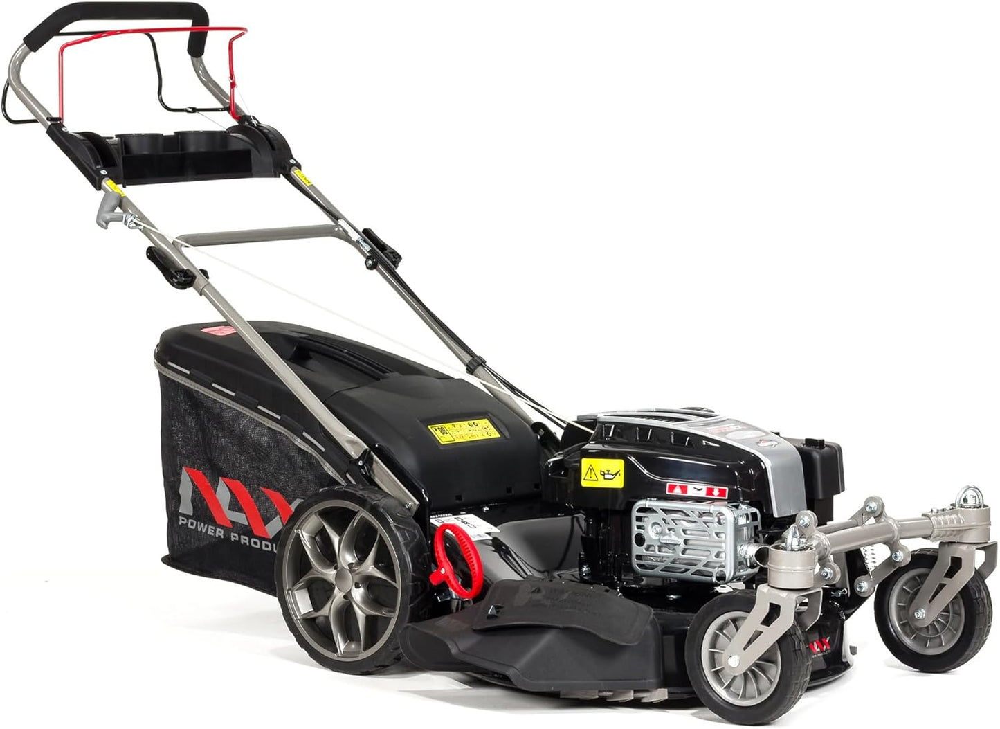 1000S Motore Briggs & Stratton Serie 450E 125 Cm3 Larghezza Di Taglio 42 Cm Cesto 45L Sistema Di Lavaggio Dell'Alloggiamento Tagliaerba a Scoppio a Trazione, Nero, NAX1000S