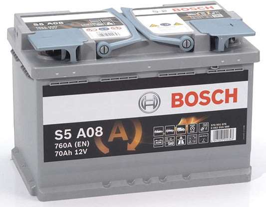 Automotive S5A08, Batteria per Auto, 70A/H, 760A, Tecnologia Agm, Adattato per Veicoli Con Sistema Start/Stop, ‎27.8 X 17.5 X 19 Cm, 20.09 Kg