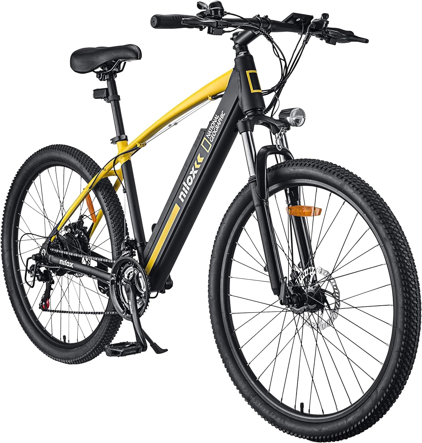 , E-Bike X6 National Geographic, Bici Elettrica a Pedalata Assistita, Motore Brushless High Speed 250W E Batteria LG 36 V, 10.4 Ah, Pneumatici Da 27.5” X 2.10” E Cambio Shimano 21 Velocità