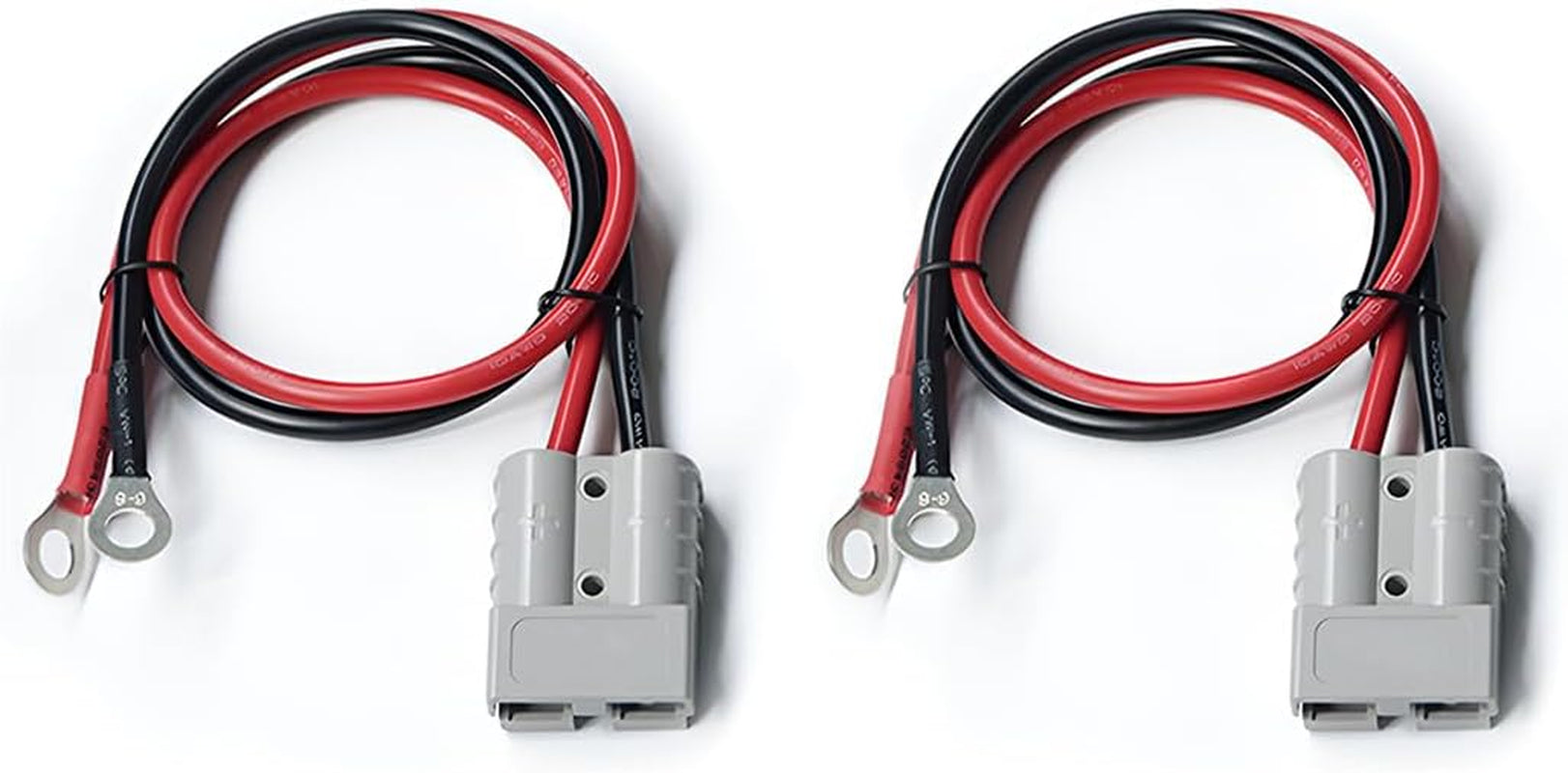 2 Pezzi Connettore Di Batteria 50A Con Cavo Di Prolunga, Linea Carrello Elevatore Elettrico Di Ricarica, Cavo Connettore Batteria Con 10 Awg, per Auto Van Moto RV Stazione Wagon Trailer