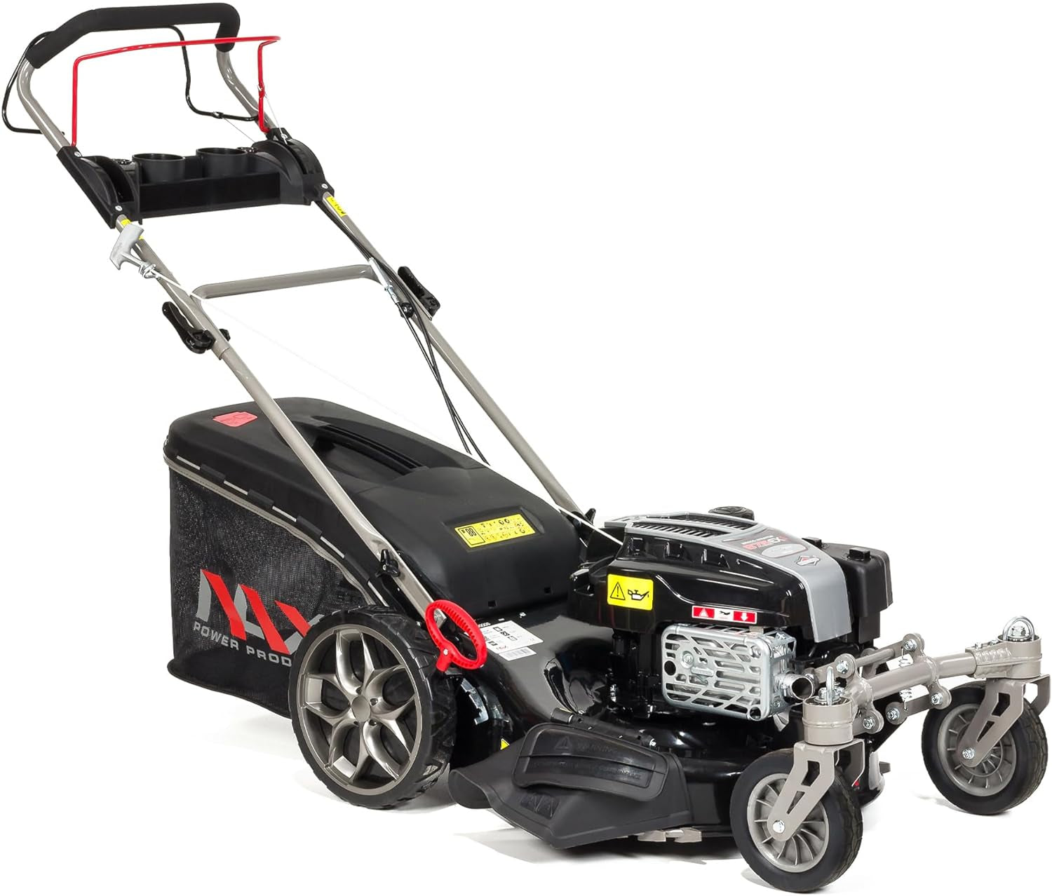 1000S Motore Briggs & Stratton Serie 450E 125 Cm3 Larghezza Di Taglio 42 Cm Cesto 45L Sistema Di Lavaggio Dell'Alloggiamento Tagliaerba a Scoppio a Trazione, Nero, NAX1000S