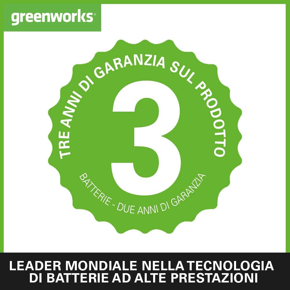 40V Decespugliatore a Batteria Con Motore Brushless, Imbracatura, Altezza Regolabile, Ampiezza Taglio 40Cm, Filo Nylon 2Mm, Lama 25Cm, 2 Batterie 40V E Caricabatterie GD40BCK2X