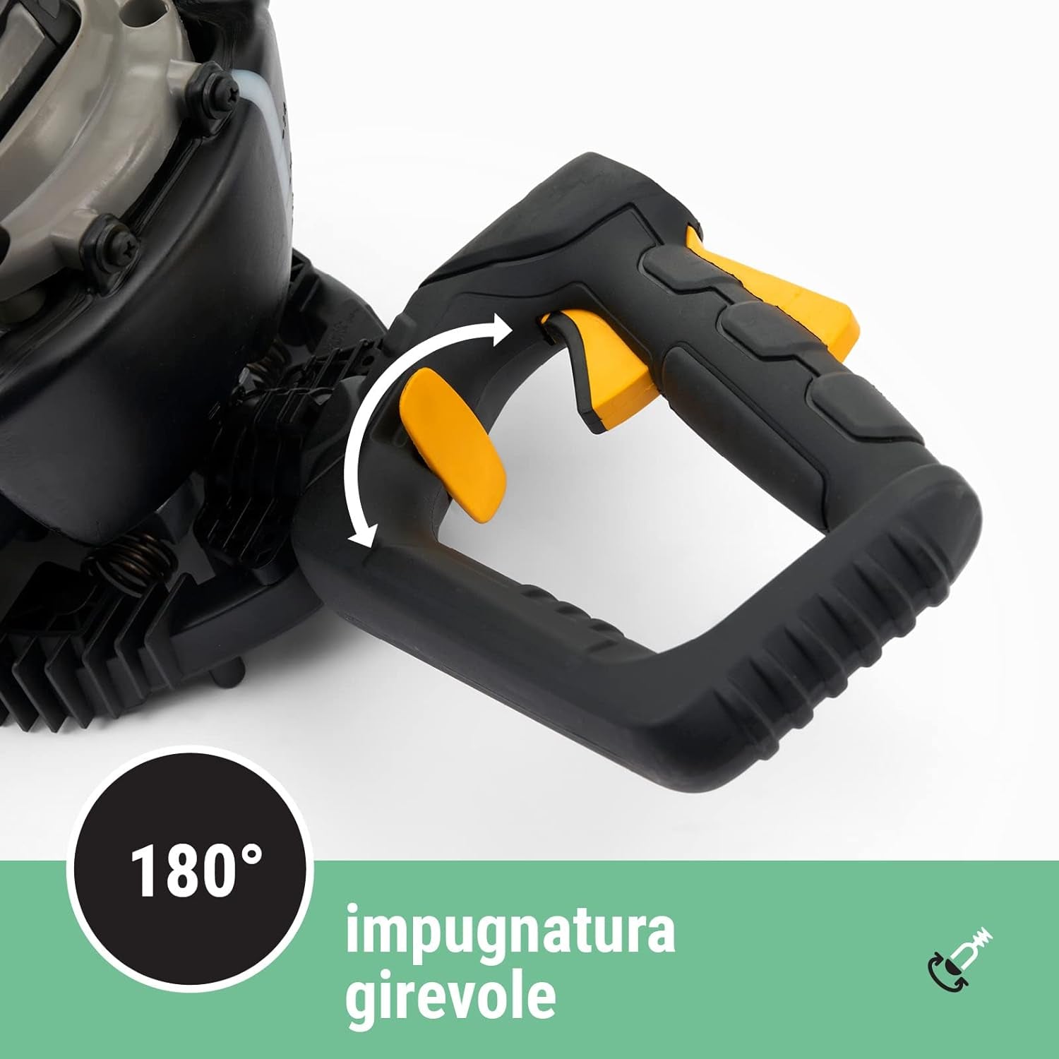 Tagliasiepi a Scoppio AHT 555, Lame a Doppio Taglio Da 56 Cm, Diametro Max Rami 27 Mm, Motore Da 22,5 Cc, 650 W, Impugnatura Posteriore Girevole, Coprilama Incluso