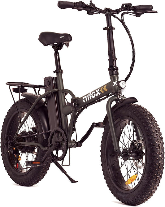 , E-Bike X8, Bici Elettrica Con Pedalata Assistita, 70 Km Di Autonomia, Brushless High Speed Da 36V - 250W E Batteria Removibile Al Litio Da 36 V - 13 Ah, Gomme 20" Fat, Doppio Freno a Disco