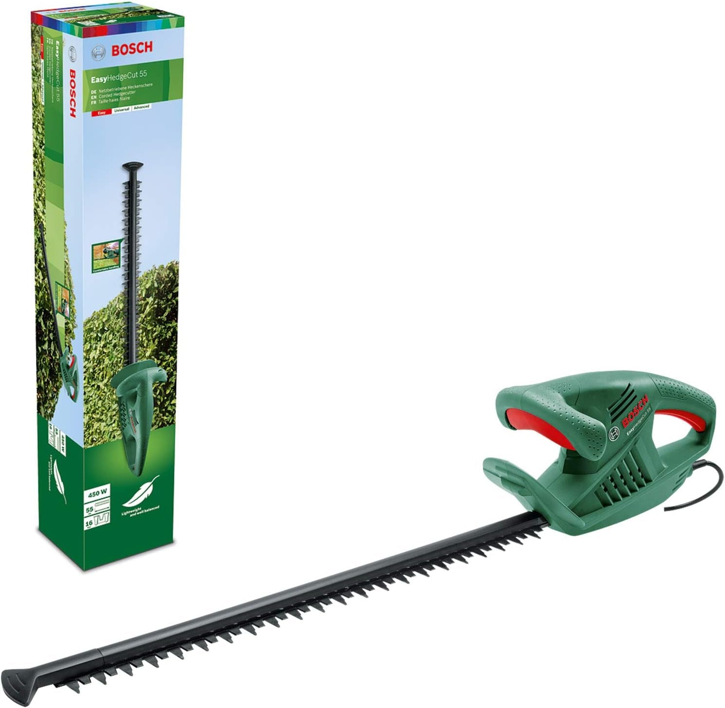 Home and Garden Tagliasiepi Elettrico Easyhedgecut 45, 420 W, Lunghezza Lama 45 Cm, Verde