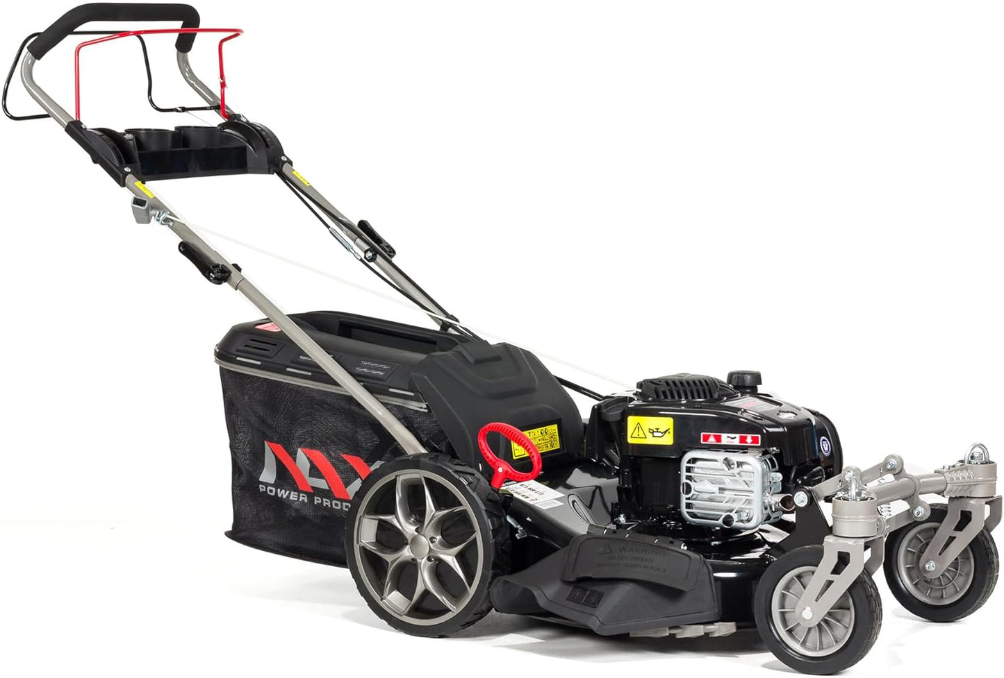 1000S Motore Briggs & Stratton Serie 450E 125 Cm3 Larghezza Di Taglio 42 Cm Cesto 45L Sistema Di Lavaggio Dell'Alloggiamento Tagliaerba a Scoppio a Trazione, Nero, NAX1000S